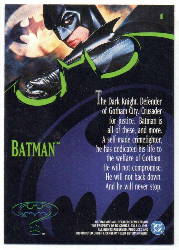 Fleer Ultra 95 DC Comics Batman Forever  - 1 Batman
