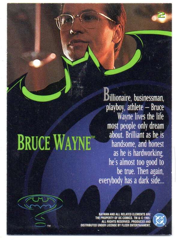 Fleer Ultra 95 DC Comics Batman Forever  - 2 Bruce Wayne