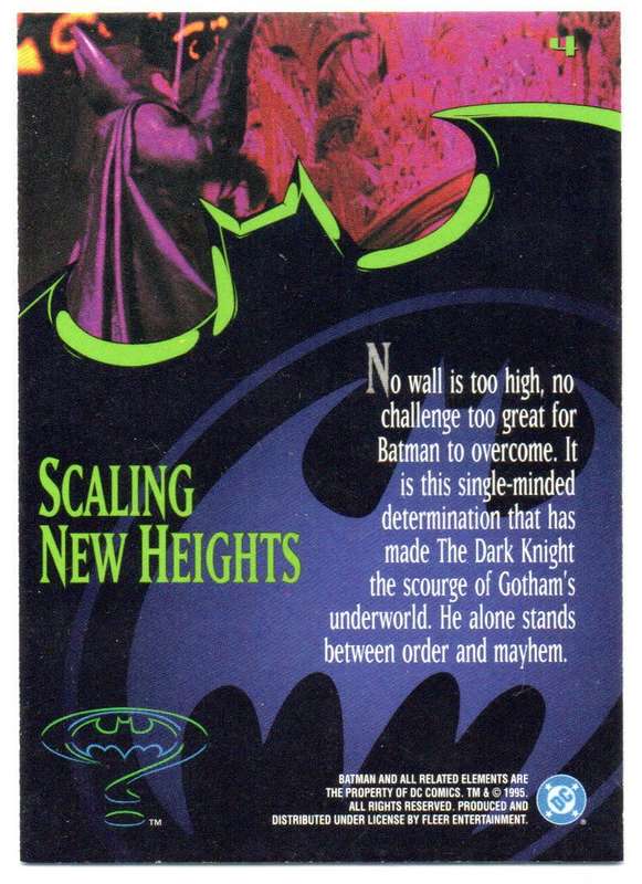 Fleer Ultra 95 DC Comics Batman Forever  - 4 Scaling New Heights