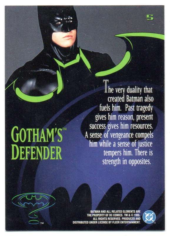 Fleer Ultra 95 DC Comics Batman Forever  - 5 Gotham`s Defender