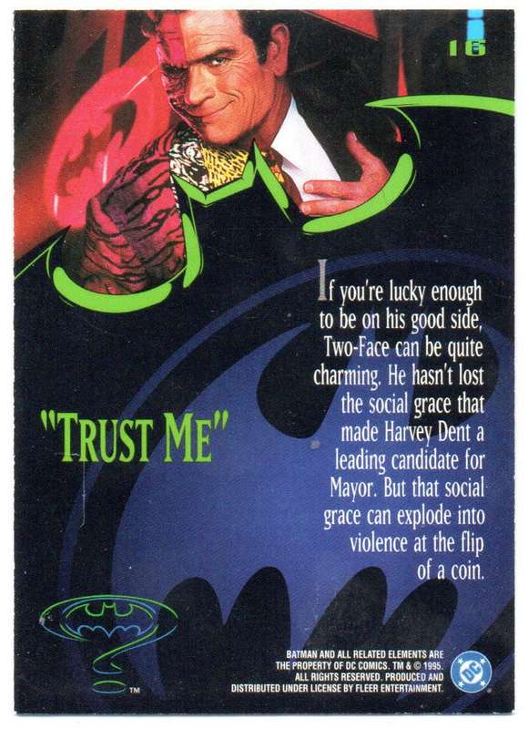 Fleer Ultra 95 DC Comics Batman Forever  - 16 `Trust Me`