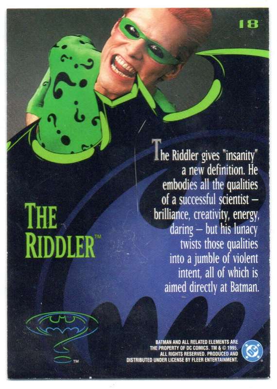Fleer Ultra 95 DC Comics Batman Forever  - 18 The Riddler