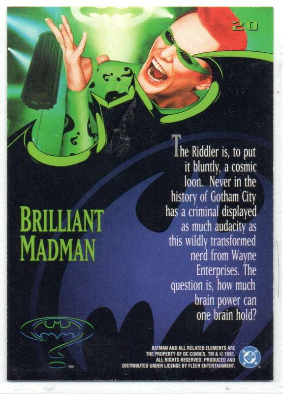 Fleer Ultra 95 DC Comics Batman Forever  - 20 Brilliant Madman