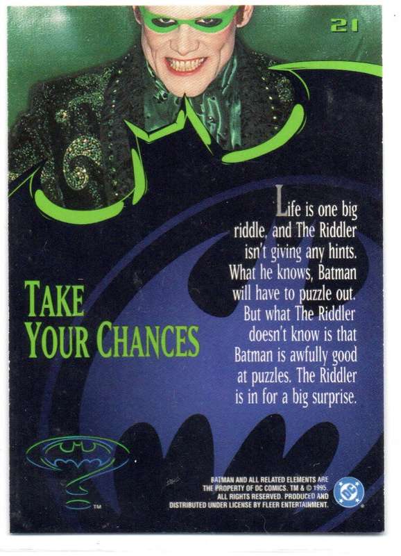 Fleer Ultra 95 DC Comics Batman Forever  - 21 Take Your Changes
