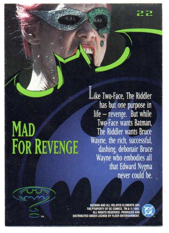 Fleer Ultra 95 DC Comics Batman Forever  - 22 Mad For Revenge