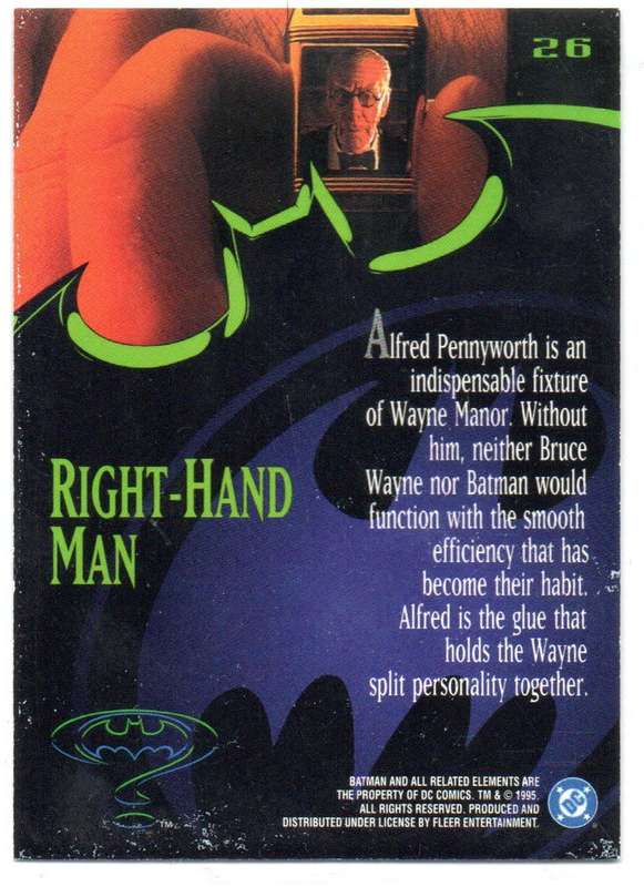 Fleer Ultra 95 DC Comics Batman Forever  - 26 Right-Hand Man