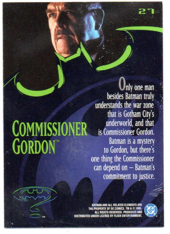 Fleer Ultra 95 DC Comics Batman Forever  - 27 Commissioner Gordon