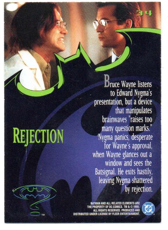 Fleer Ultra 95 DC Comics Batman Forever  - 34 Rejection