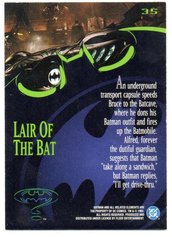 Fleer Ultra 95 DC Comics Batman Forever  - 35 Lair of the Bat
