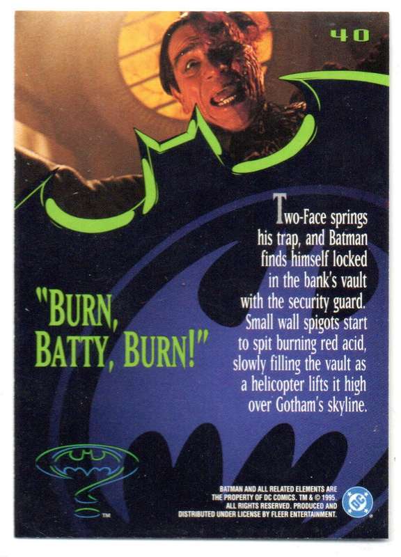 Fleer Ultra 95 DC Comics Batman Forever  - 40 `Burn, Batty, Burn`
