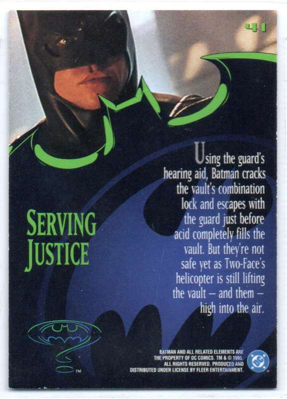 Fleer Ultra 95 DC Comics Batman Forever  - 41 Serving Justice