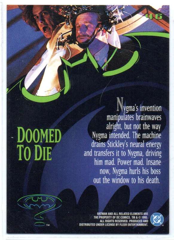 Fleer Ultra 95 DC Comics Batman Forever  - 46 Doomed to Die