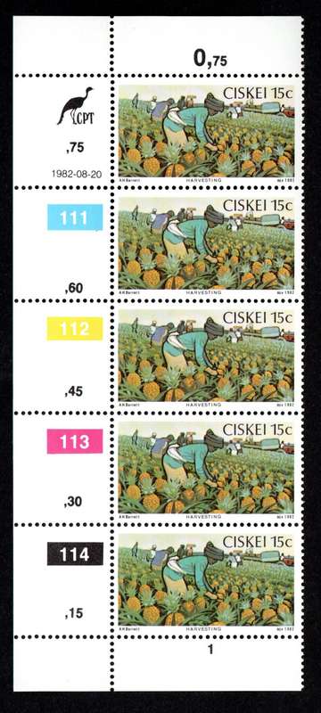 Ciskei 1982/08/20 Pineapple Industry Control Block Set