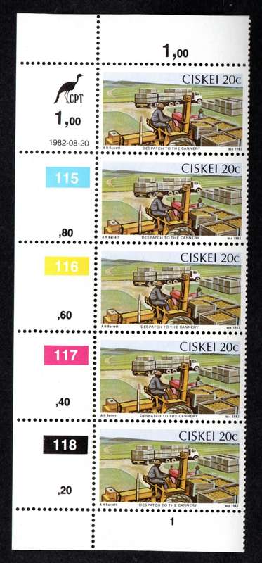 Ciskei 1982/08/20 Pineapple Industry Control Block Set