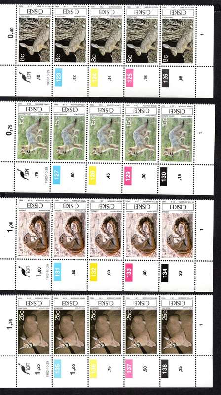 Ciskei 1982/12/29 Small Mammals Control Block Set