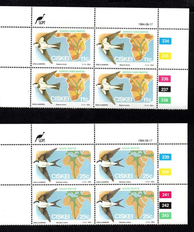 Ciskei 1984/08/17 Migratory Birds Controls Block Set