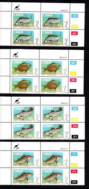 Ciskei 1985/03/07 Coastal Angling Control Block Set