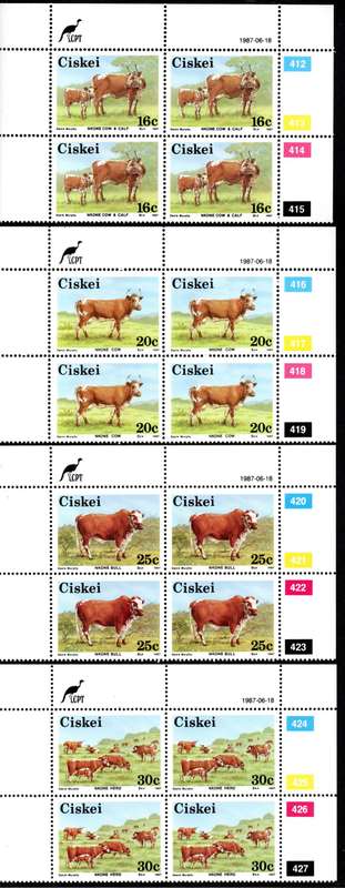 Ciskei 1987/06/18 Nkone Cattle Control Block Set