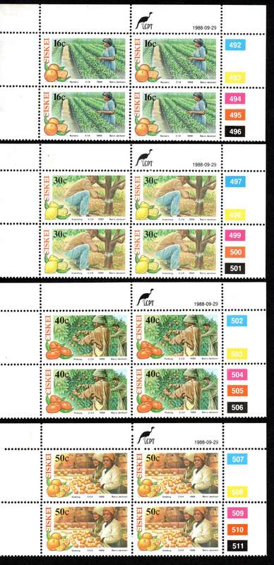 Ciskei 1988/09/29 Citrus Farming Control Block Set