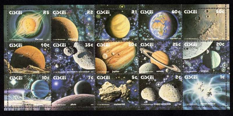Ciskei 1991/08/01 2nd Definitive issue The Solar System Miniature Sheet