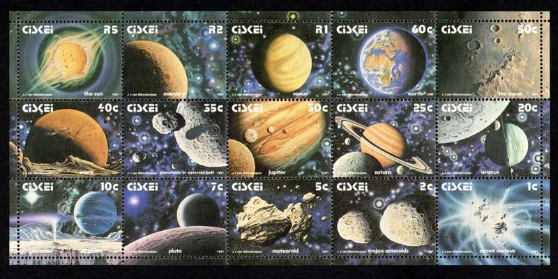 Ciskei 1991/08/01 2nd Definitive issue The Solar System Miniature Sheet