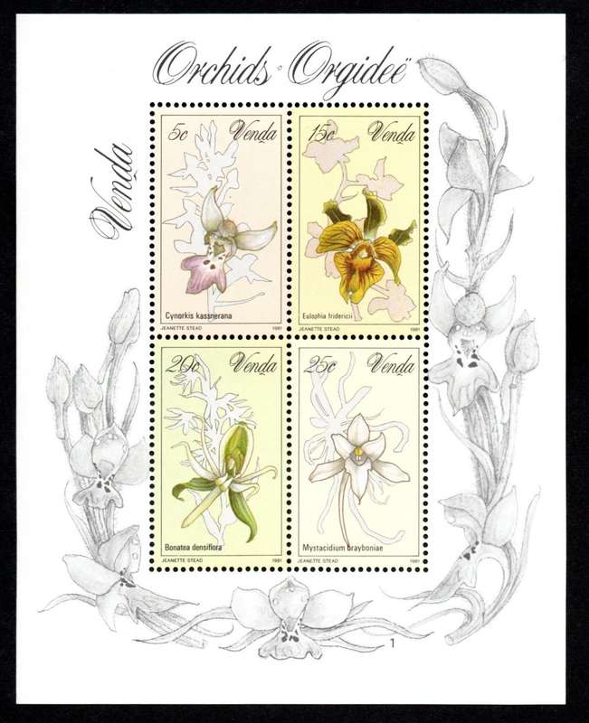 Venda 1981/09/11 Orchids Miniature Sheet 1