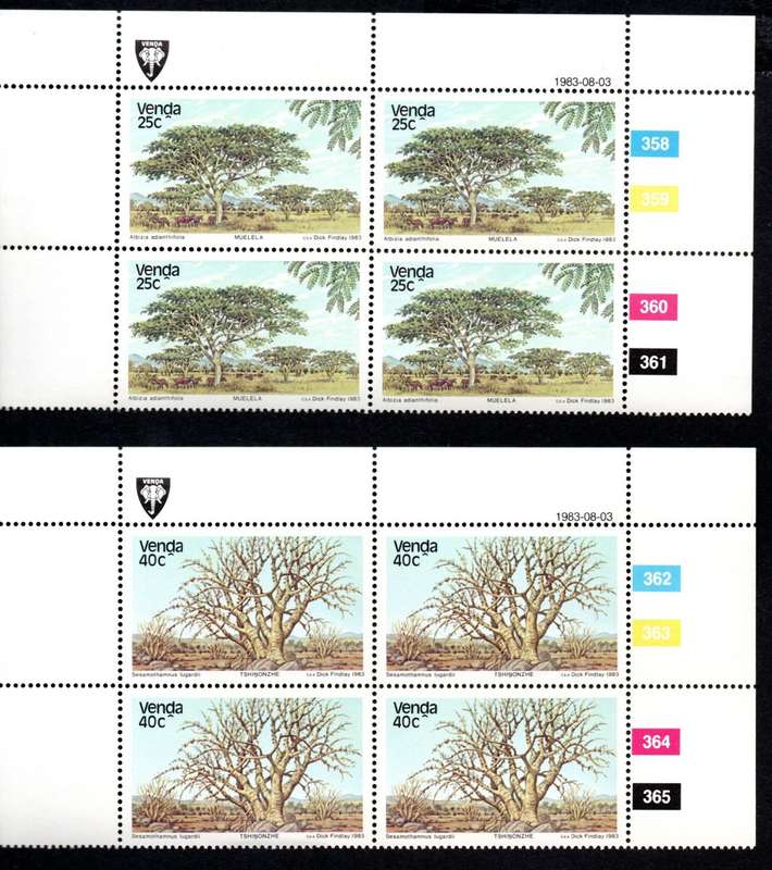 Venda 1983/08/03 Indigenous trees (2nd issue) Control Block Set