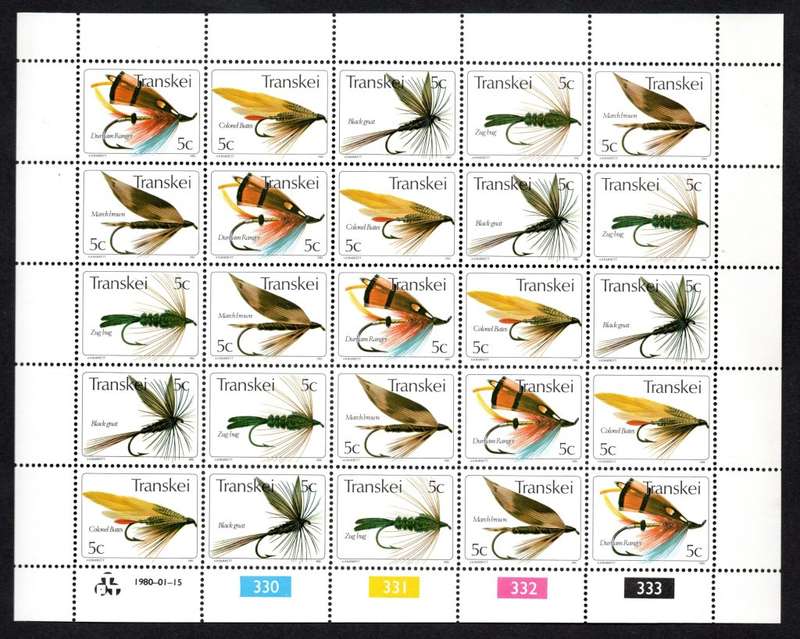 Transkei 1980/01/15 Fishing flies 1st series Complete set of 25