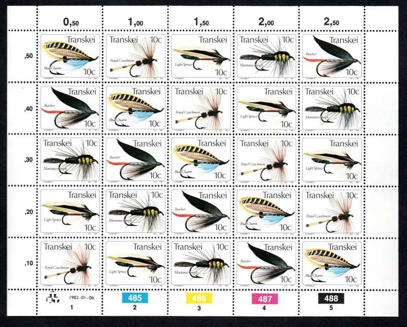 Transkei 1982/01/06 Fishing flies 3rd series Complete set of 25