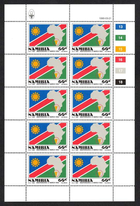 Namibia 1990/03/21 Independent state 60c Complete set of 10