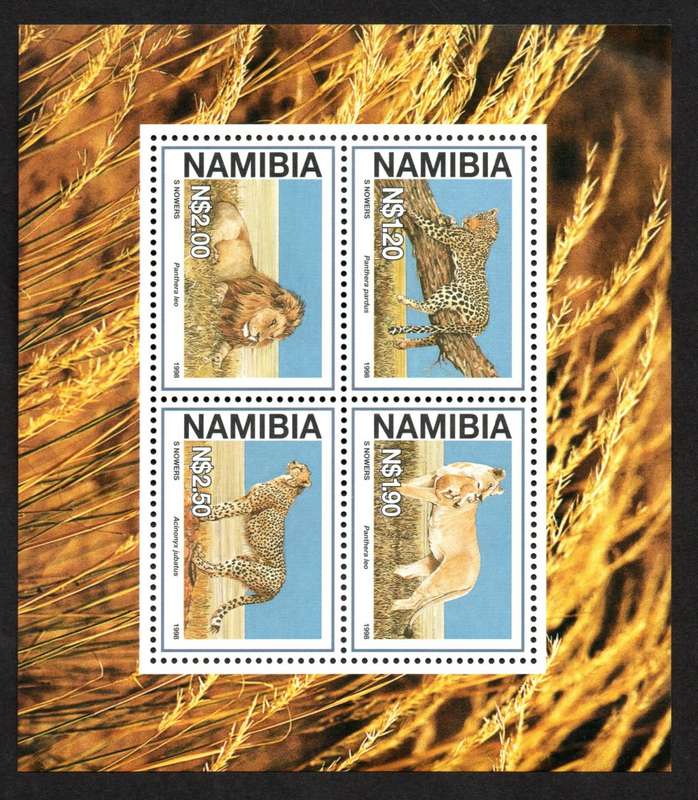 Namibia 1998/01/26 Large wild cats Miniature Sheet