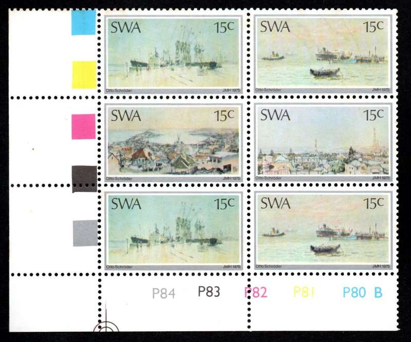 South-West Africa 1975/10/15 Paintings by Otto Schroder Control Block Set
