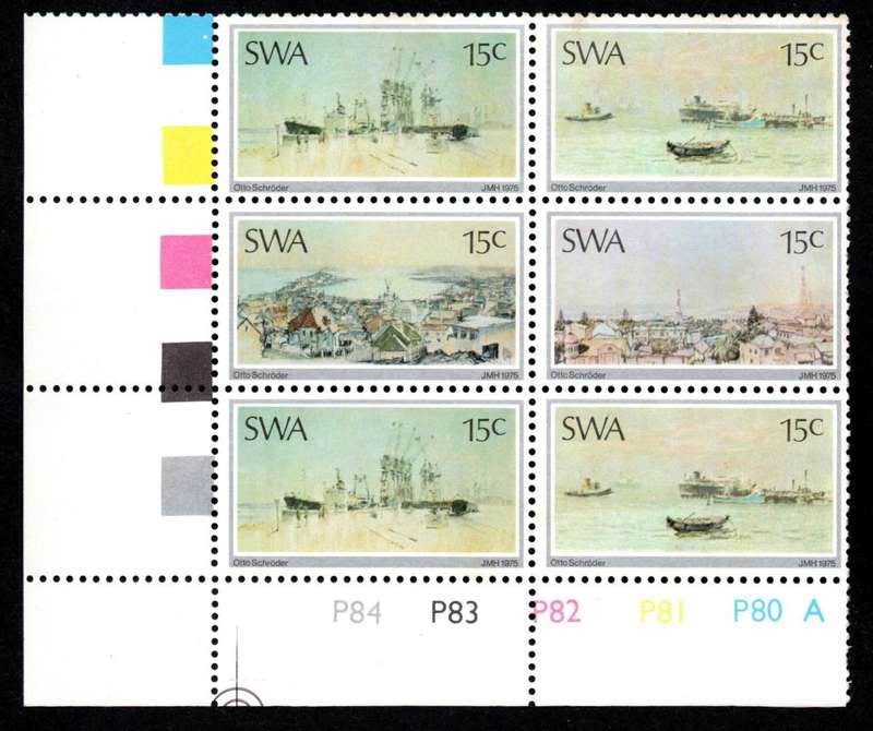 South-West Africa 1975/10/15 Paintings by Otto Schroder Control Block Set