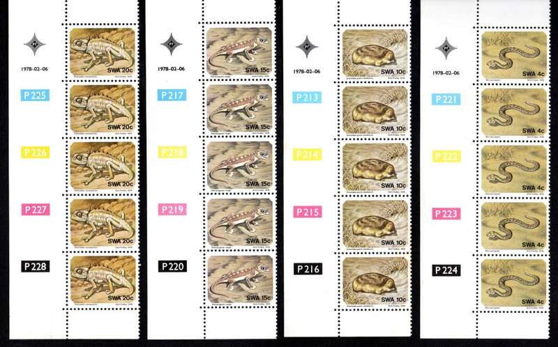 South-West Africa 1978/02/06 Small Animals of the Namib Desert Control Block Set