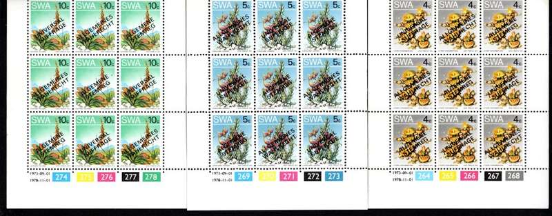 South-West Africa 1978/11/01 Universal Suffrage Control Block Set