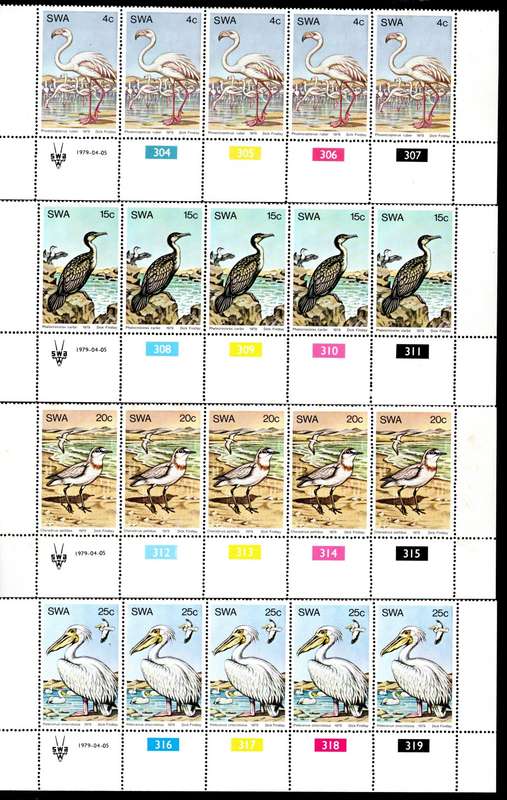 South-West Africa 1978/04/05 Water Birds Control Block Set