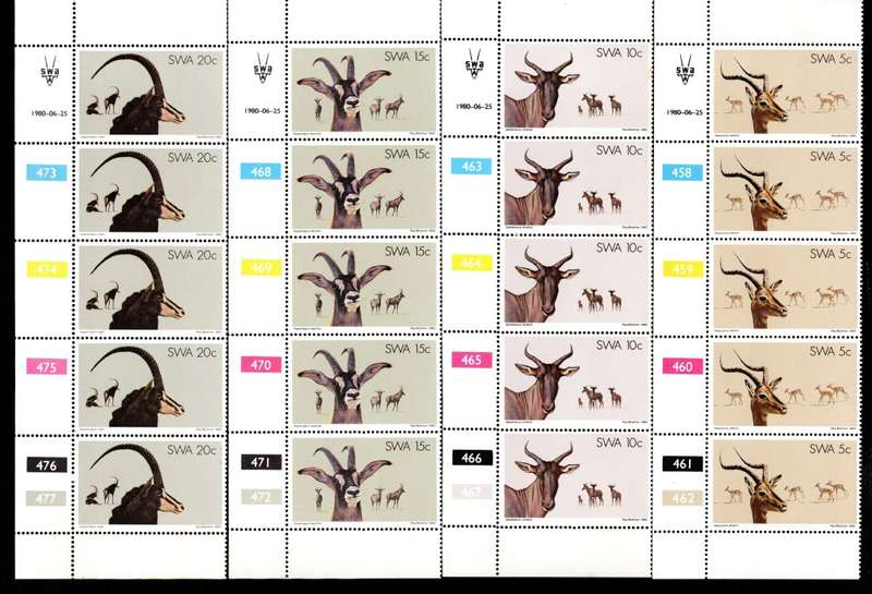 South-West Africa 1980/06/25 Nature Conservation and Tourism Control Block Set