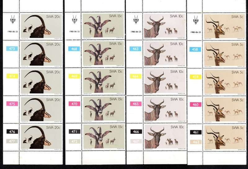 South-West Africa 1980/06/25 Nature Conservation and Tourism Control Block Set