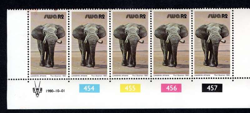 South-West Africa 1980/10/01 Third Definitive Issue Control Blocks #390-457 Set