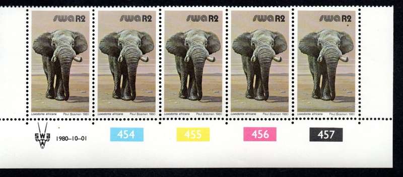 South-West Africa 1980/10/01 Third Definitive Issue Control Blocks #390-457 Set