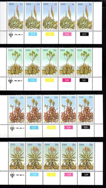 South-West Africa 1981/08/14 Aloes Control Block Set