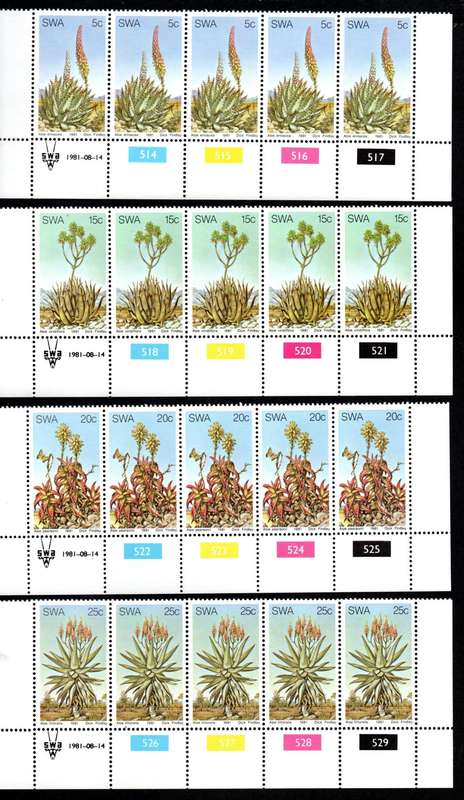 South-West Africa 1981/08/14 Aloes Control Block Set