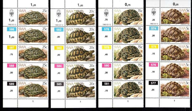 South-West Africa 1982/03/12 Tortoises Control Block Set
