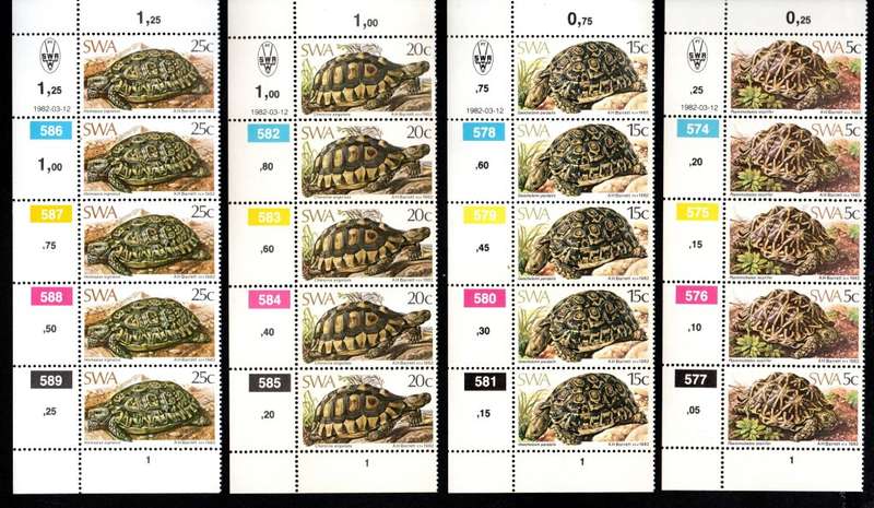 South-West Africa 1982/03/12 Tortoises Control Block Set
