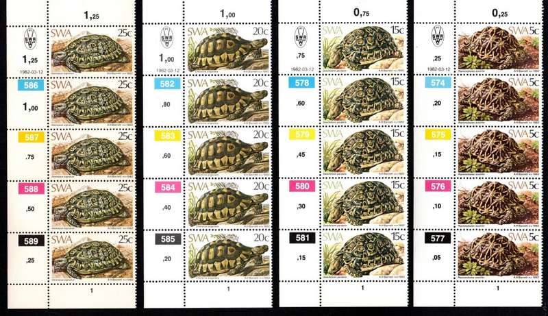 South-West Africa 1982/03/12 Tortoises Control Block Set