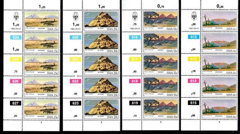 South-West Africa 1982/08/03 Mountains of SWA Control Block Set