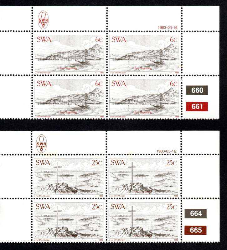 South-West Africa 1983/03/16 Centenary of Luderitz Control Block Set