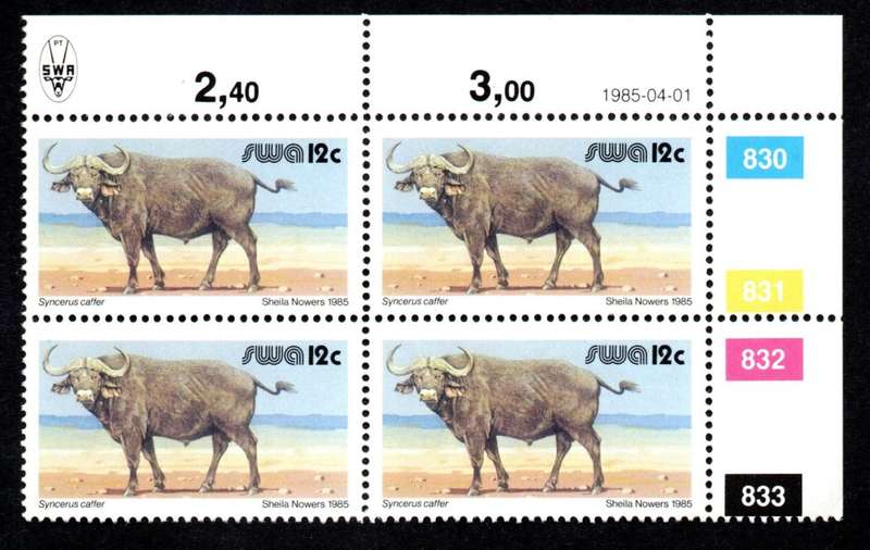 South-West Africa 1985/04/01 Additional value to Definitive issue Control Block Set