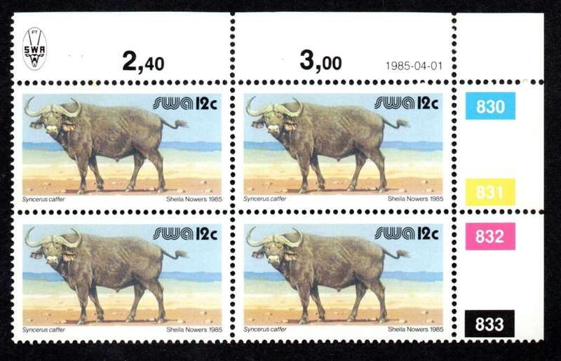 South-West Africa 1985/04/01 Additional value to Definitive issue Control Block Set