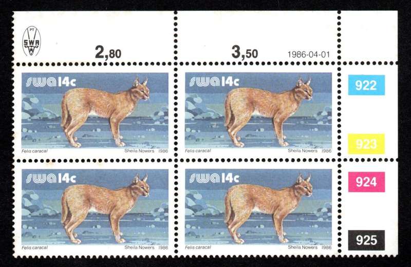 South-West Africa 1986/04/01 Additional value to Definitive issue Control Block Set